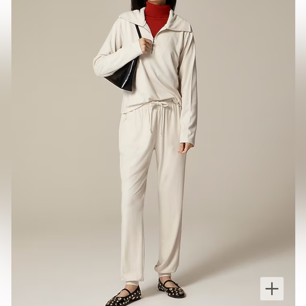JCrew Soft rib quarter-zip top